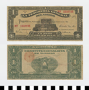 Thumbnail of Bank Note: Mexico, 1 Peso (1992.23.1488)
