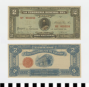 Thumbnail of Bank Note: Mexico, 2 Pesos (1992.23.1489)