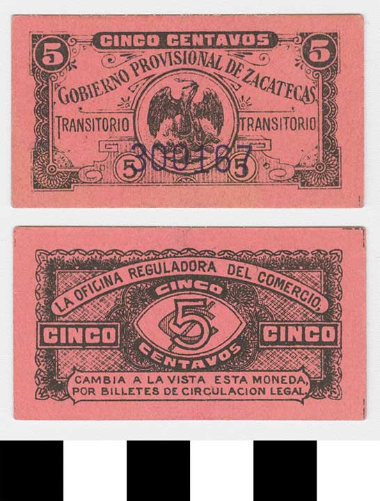 Thumbnail of Bank Note: Mexico, 5 Centavos (1992.23.1490)