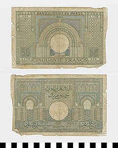 Thumbnail of Bank Note: Morocco, 50 Francs (1992.23.1498)