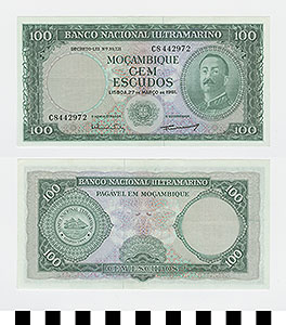 Thumbnail of Bank Note: Mozambique, 100 Escudos (1992.23.1509)
