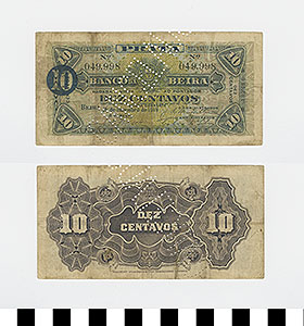 Thumbnail of Bank Note: Mozambique, 10 Centavos (1992.23.1514)