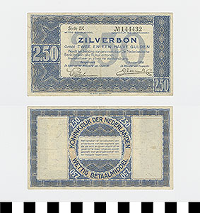Thumbnail of Bank Note: Netherlands, 2.50 Gulden (1992.23.1524)