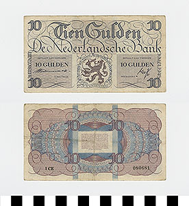 Thumbnail of Bank Note: Netherlands, 10 Gulden (1992.23.1528)