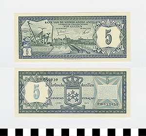 Thumbnail of Bank Note: Netherlands Antilles, 5 Gulden (1992.23.1530)