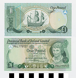 Thumbnail of Bank Note: Northern Ireland, 1 Pound (1992.23.1568)