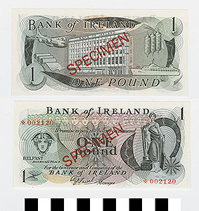 Thumbnail of Bank Note: Northern Ireland, 1 Pound (1992.23.1569A)