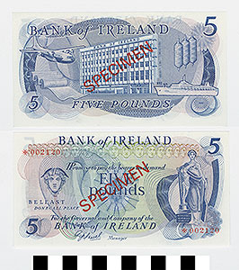Thumbnail of Bank Note: Northern Ireland, 5 Pounds (1992.23.1569B)