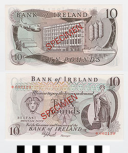 Thumbnail of Bank Note: Northern Ireland, 10 Pounds (1992.23.1569C)