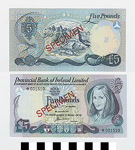 Thumbnail of Bank Note: Northern Ireland, 5 Pounds (1992.23.1570B)