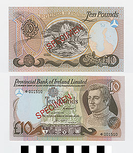 Thumbnail of Bank Note: Northern Ireland, 10 Pounds (1992.23.1570C)