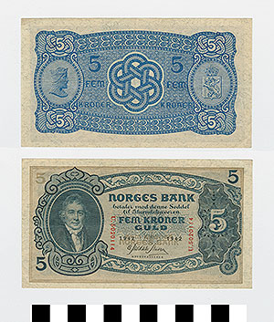 Thumbnail of Bank Note: Norway, 5 Kroner (1992.23.1571)