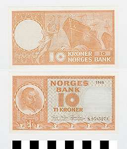 Thumbnail of Bank Note: Norway, 10 Kroner (1992.23.1573)