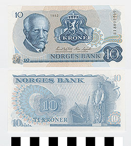 Thumbnail of Bank Note: Norway, 10 Kroner (1992.23.1574)