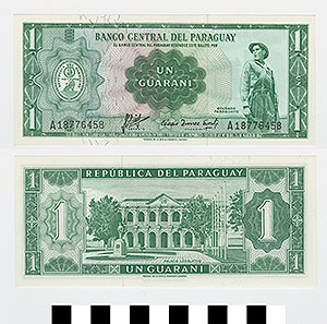 Thumbnail of Bank Note: Paraguay, 1 Guarani (1992.23.1593)