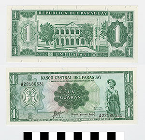 Thumbnail of Bank Note: Paraguay, 1 Guarani (1992.23.1594)