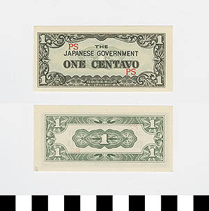 Thumbnail of Japanese Government-Issued Philippine Occupation Fiat Bank Note: 1 Centavo (1992.23.1612Q)