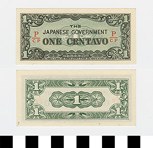 Thumbnail of Japanese Government-Issued Philippine Occupation Fiat Bank Note: 1 Centavo (1992.23.1613J)