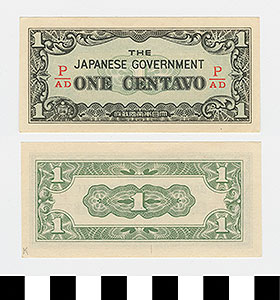 Thumbnail of Japanese Government-Issued Philippine Occupation Fiat Bank Note: 1 Centavo (1992.23.1613K)
