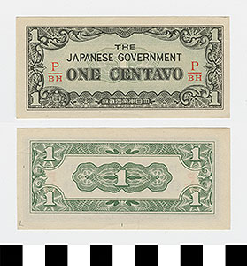 Thumbnail of Japanese Government-Issued Philippine Occupation Fiat Bank Note: 1 Centavo (1992.23.1613L)