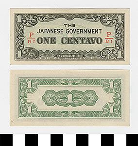 Thumbnail of Japanese Government-Issued Philippine Occupation Fiat Bank Note: 1 Centavo (1992.23.1613Y)