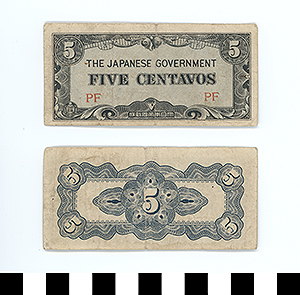 Thumbnail of Japanese Government-Issued Philippine Occupation Fiat Bank Note: 5 Centavos (1992.23.1615B)