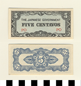 Thumbnail of Japanese Government-Issued Philippine Occupation Fiat Bank Note: 5 Centavos (1992.23.1615J)