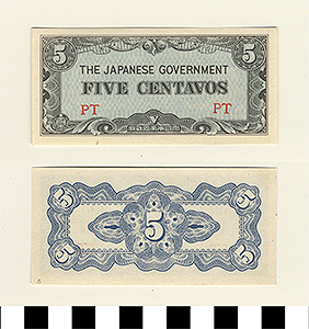Thumbnail of Japanese Government-Issued Philippine Occupation Fiat Bank Note: 5 Centavos (1992.23.1615S)