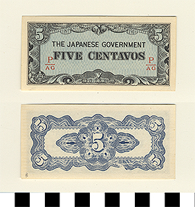 Thumbnail of Japanese Government-Issued Philippine Occupation Fiat Bank Note: 5 Centavos (1992.23.1617B)