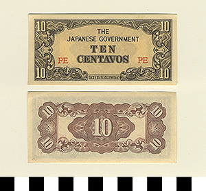 Thumbnail of Japanese Government-Issued Philippine Occupation Fiat Bank Note: 10 Centavos (1992.23.1618A)