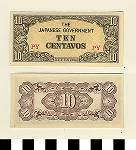 Thumbnail of Japanese Government-Issued Philippine Occupation Fiat Bank Note: 10 Centavos (1992.23.1618B)