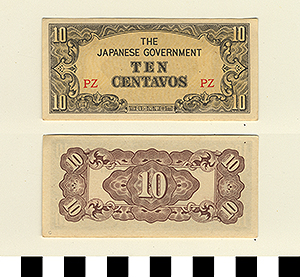 Thumbnail of Japanese Government-Issued Philippine Occupation Fiat Bank Note: 10 Centavos (1992.23.1618C)