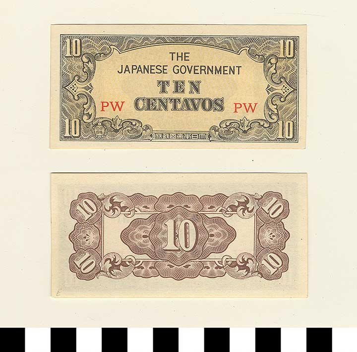 Thumbnail of Japanese Government-Issued Philippine Occupation Fiat Bank Note: 10 Centavos (1992.23.1618E)