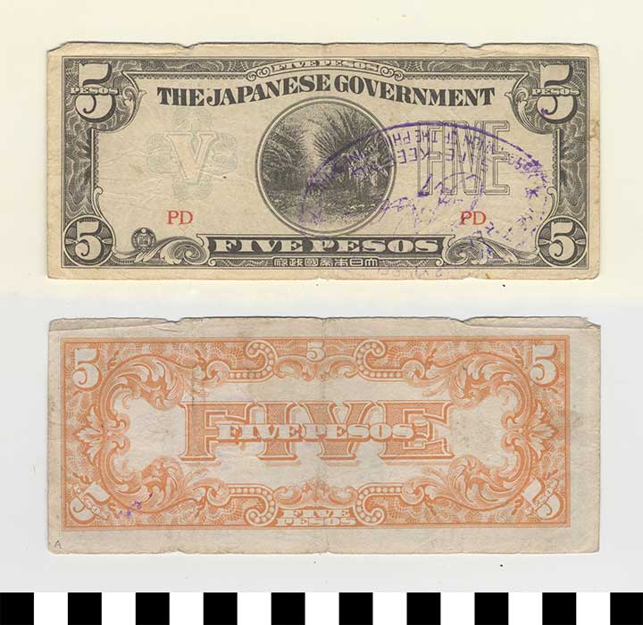 Thumbnail of Japanese Government-Issued Philippine Occupation Fiat Bank Note: 5 Pesos (1992.23.1630A)