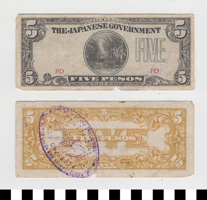 Thumbnail of Japanese Government-Issued Philippine Occupation Fiat Bank Note: 5 Pesos (1992.23.1630C)