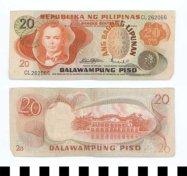 Thumbnail of Republic of the Philippines Bank Note: 20 Piso (1992.23.1650)