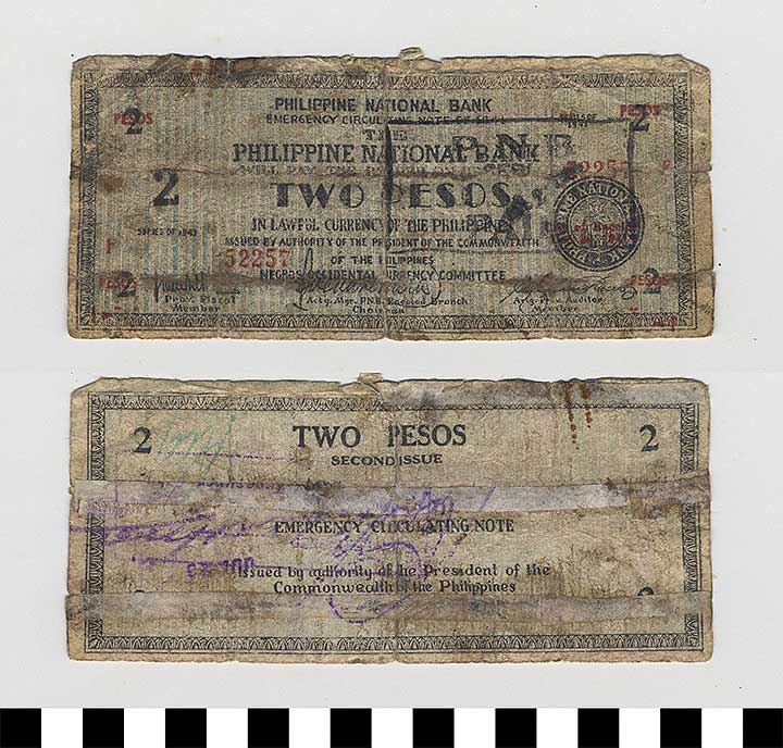 Thumbnail of Philippine Commonwealth Government Negros Occidental Emergency Circulating Bank Note: 2 Pesos (1992.23.1695)