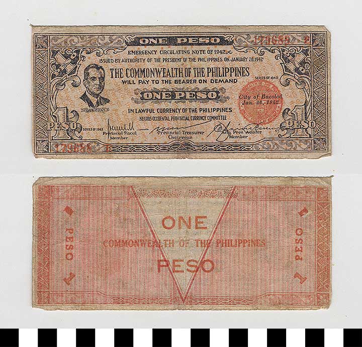 Thumbnail of Philippine Commonwealth Government Negros Occidental Emergency Circulating Bank Note: 1 Peso (1992.23.1702)