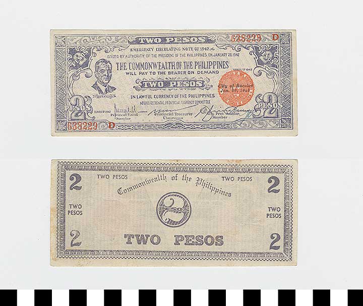 Thumbnail of Philippine Commonwealth Government Negros Occidental Emergency Circulating Bank Note: 2 Pesos (1992.23.1704)