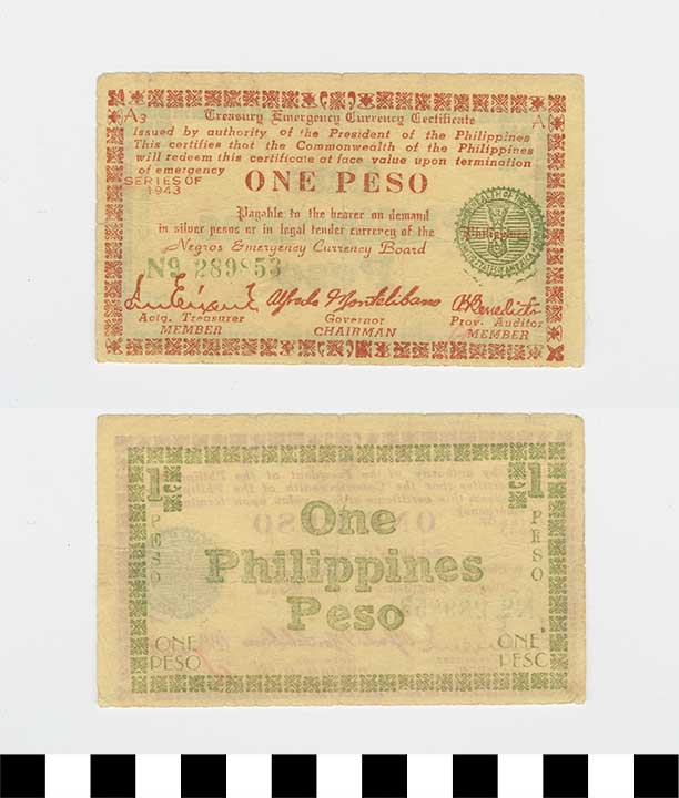 Thumbnail of Philippine Commonwealth Government Negros Emergency Circulating Bank Note: 1 Peso (1992.23.1711)