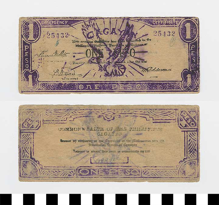 Thumbnail of Philippine Commonwealth Government Province of Cagayan Emergency Circulating Bank Note: 1 Peso (1992.23.1713)