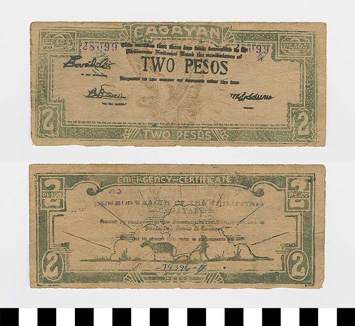 Thumbnail of Philippine Commonwealth Government Province of Cagayan Emergency Circulating Bank Note: 2 Pesos (1992.23.1716)