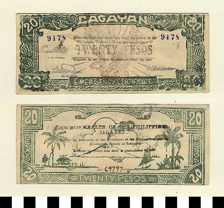 Thumbnail of Philippine Commonwealth Government Cagayan Emergency Circulating Bank Note: 20 Pesos (1992.23.1726)