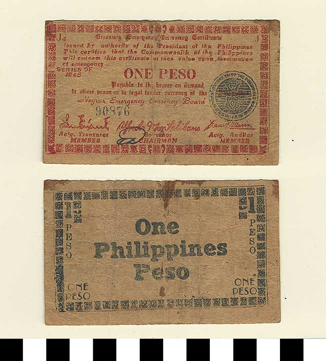 Thumbnail of Philippine Commonwealth Government Negros Emergency Circulating Bank Note: 1 Peso (1992.23.1747)