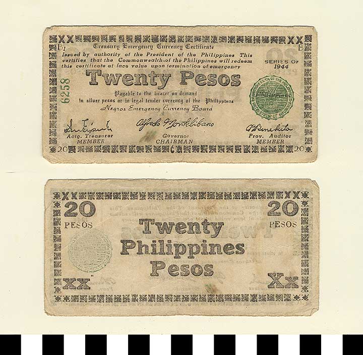 Thumbnail of Philippine Commonwealth Government Negros Emergency Circulating Bank Note: 10 Pesos (1992.23.1750)