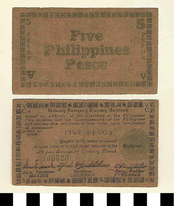 Thumbnail of Philippine Commonwealth Government Negros Emergency Circulating Bank Note: 5 Pesos (1992.23.1754)