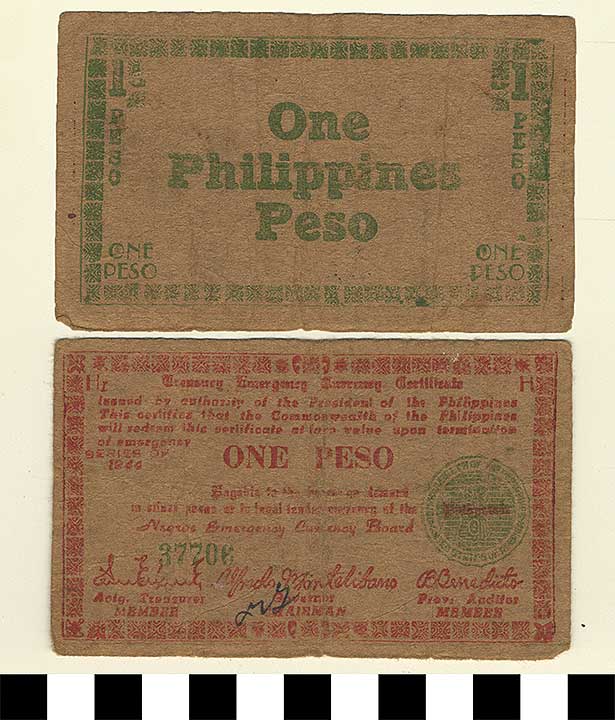 Thumbnail of Philippine Commonwealth Government Negros Emergency Circulating Bank Note: 1 Peso (1992.23.1755)