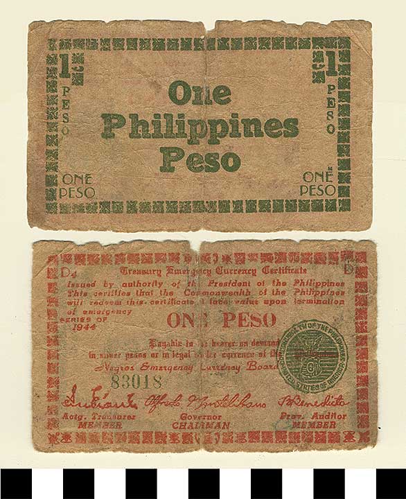 Thumbnail of Philippine Commonwealth Government Negros Emergency Circulating Bank Note: 1 Peso (1992.23.1756)