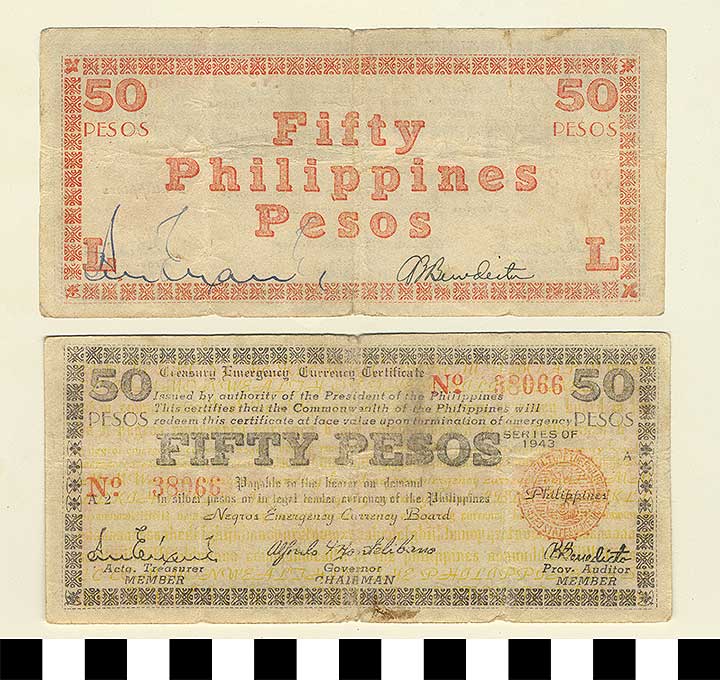 Thumbnail of Philippine Commonwealth Government Negros Emergency Circulating Bank Note: 50 Pesos (1992.23.1759)