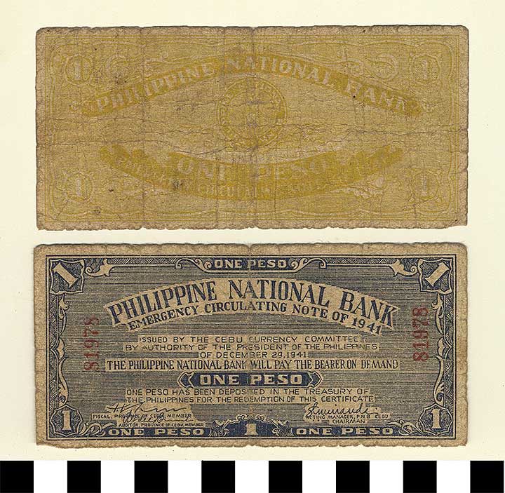 Thumbnail of Philippine Commonwealth Government Cebu Emergency Circulating Bank Note: 1 Peso (1992.23.1765)